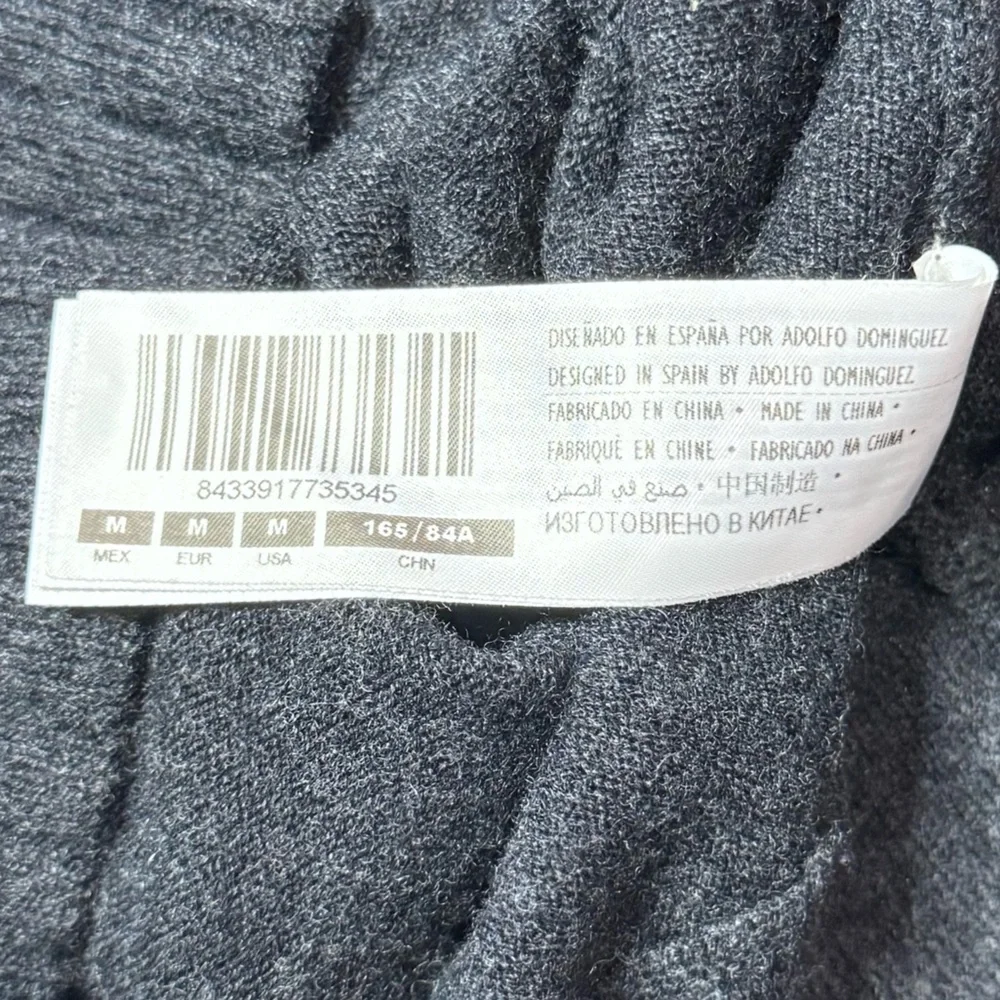 Adolfo Dominguez Merino Wool Dolman Sleeve Turtleneck Tunic Sweater size M